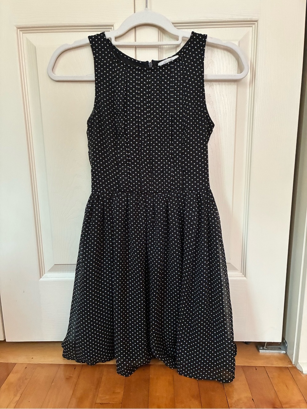 dELiA*s Black Dress with White Polka Dots